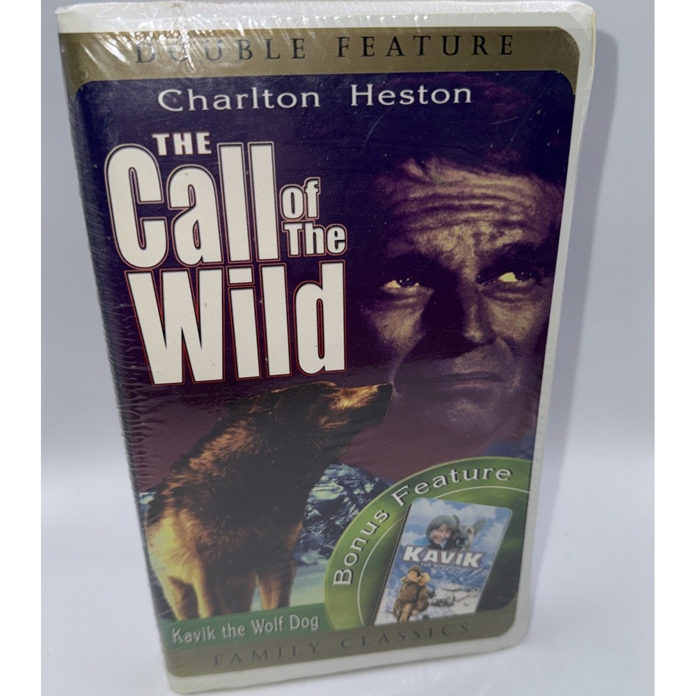 Call of The Wild, / Kavik the Wolf Dog ‎ VHS, Double Feature Factory Sealed